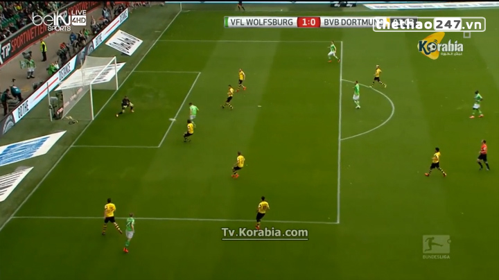 Video clip bàn thắng: Wolfsburg 2-1 Borussia Dortmund (VĐQG Đức 2014/15)